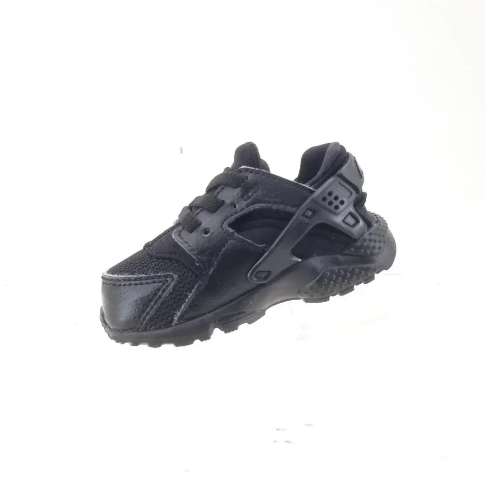 Nike Huarache Run Baby Black Walking Athletic Shoes Sneakers 704950-016 Size 4C